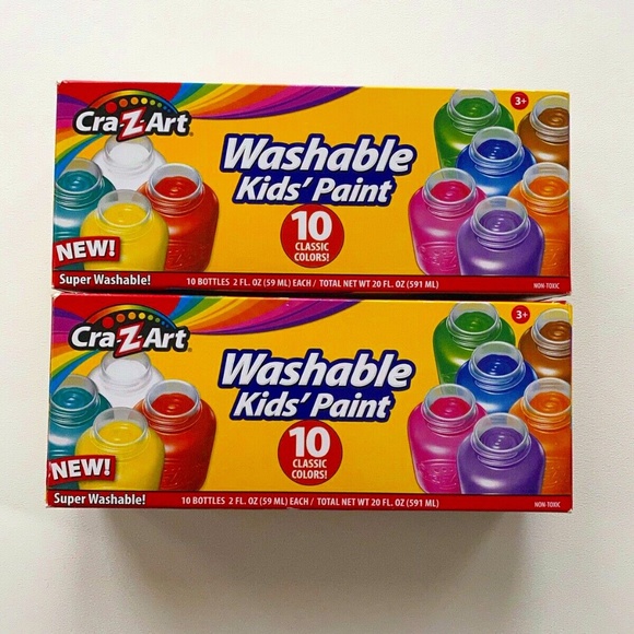 CraZArt Office Lot 2 Crazart Washable Kids Paint Colors New